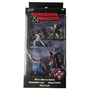 Jada Toys Dungeons & Dragons 1.65" Die-cast Metal Collectible Figures 4-Pack